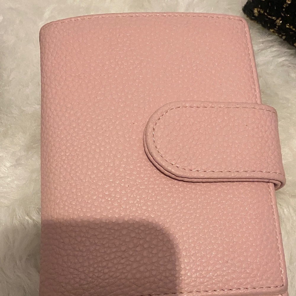 Pink Textured Wallet 16 credit cards holder and separate bill